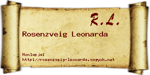 Rosenzveig Leonarda névjegykártya